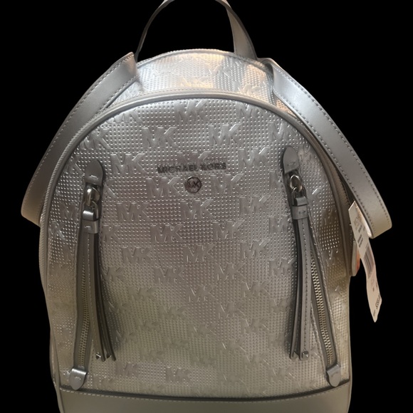NWT Michael Kors medium size silver backpack NWT - Picture 3 of 7
